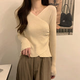 Gloria Vanderbilt V-neck Sweater Women Slim Fit Inner Wear Knitted