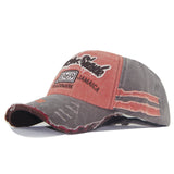 Ball Caps Vintage Fashion Ripped Baseball Cap 1969 Edging