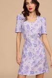 Coachella Music Festival Outfits Spring/Summer Pastoral Style V-neck Floral Bowknot