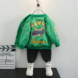 Toddler Boys Jackets Boys Autumn Clothing Baseball Uniform Jacket