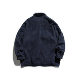 Man Fall Outfis Autumn Vintage Corduroy Lapel Jacket Men Loose Street Workwear Tops