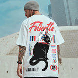 Men T-Shirts Loose Printed Half Sleeve Half Sleeve