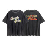Gallery Dept T Shitrs Printed round Neck Retro Short Sleeve T-shirt Loose Short Sleeve