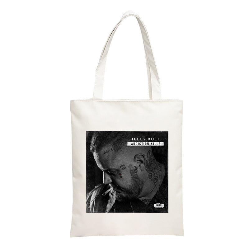 Jelly Roll Bag One-Shoulder Portable Canvas Bag Shopping Bag