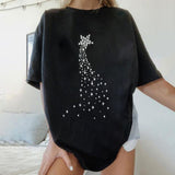 Valentine's Day T Shirts Couples Colorful Reflective Sequins Heart Printing Loose Short Sleeve T-shirt