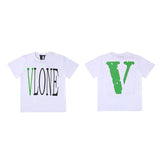 Vlone T Shirt Loose Men'S And Women'S Reflective T-Shirt Summer