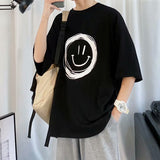 Men T-Shirts Loose Half Sleeve Printing