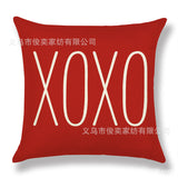 Valentine's Day Pillow Covers 4 Piece Random Styles Together, Home Decoration Red Letter Office Waist Cushion Cover