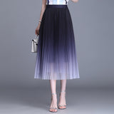 MIDI Mauve Skirt Women's Summer Mesh Skirt Summer