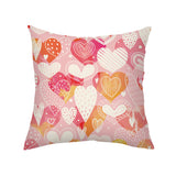 Valentine's Day Pillow Covers 4 Piece Random Styles Together, Printed Couple Love Love Heart Flowers Back Cushion