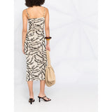 Kendall Jenner Wedding Guest Dress Letter Logo Printed Sling Slim Waist Elastic