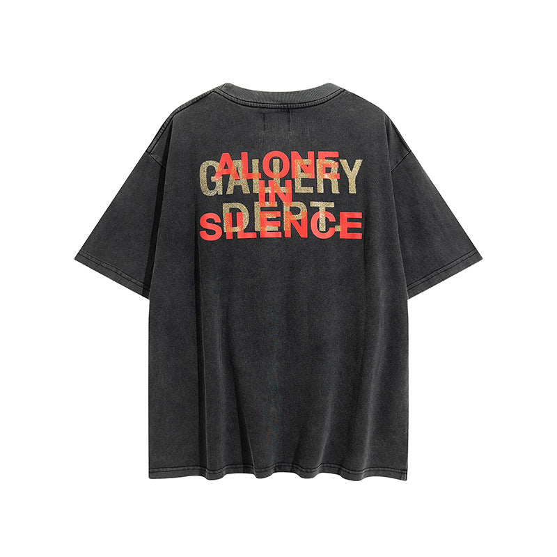 Gallery Dept T Shitrs Printed round Neck Retro Short Sleeve T-shirt Loose Short Sleeve