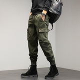 Cuffed Cargo Pants Men's Overalls Trendy Outdoor Men's Pants Width