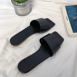 Women Open Toe Sandals Flats Summer Fashion Casual Flat Bottom Slippers