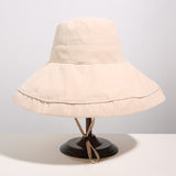 Women Bucket Hat Peach Skin Fabric Bucket Hat Sun Protection Sunshade