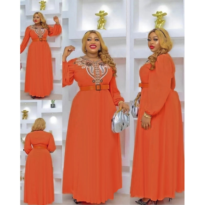 African Dashiki Dress Women 'S Dress With Belt