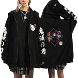 Anime Hoddies Anime Kimetsu No Yaiba Zipper Sweater