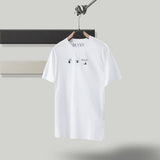 Off White T Shirt Ow Men'S Short Sleeve Tshirt Cotton Round Neck Loose Owt