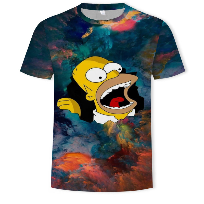 The Simpsons T Shirts Digital Printed Round Neck