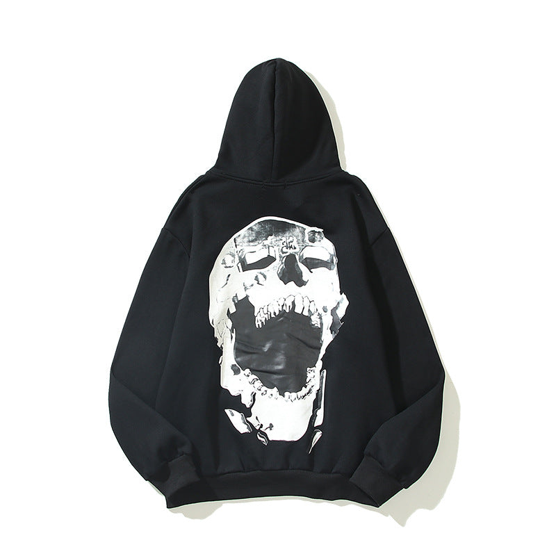 Kanye West Sunday Service Hoodie Autumn And Winter Skull Hat Velvet Padded Hooded Sweatshirt