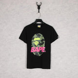 Bathing Ape T Shirt Summer Pink Letter Print Short-Sleeve T-shirt
