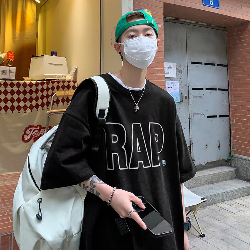 Men T-Shirts round Neck Loose Half-Sleeved T-shirt