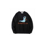 Man Fall Outfit Vintage Cartoon Dinosaur Brocade Sweater Men's and Women's Knitwear