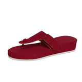 Women Open Toe Sandals Flats Summer Casual Large Size Flip-Toe Sandals