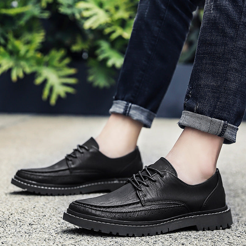 Men's Dress Shoes Classic Leather Oxfords Casual Cushioned Loafer Summer Leather Shoes