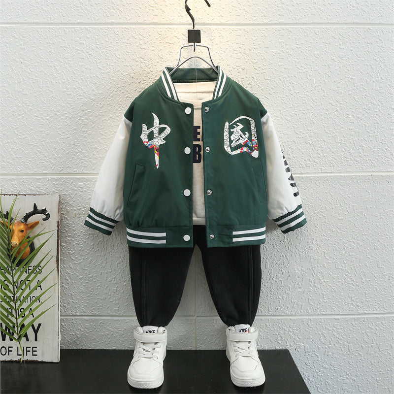 Toddler Boys Jackets Boys' Coat Jacket Baseball Uniform Spring and Autumn