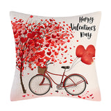 Valentine's Day Pillow Covers 4 Piece Random Styles Together, Truck Love Balloon Bicycle Ornament Pillow Cushion