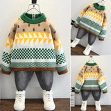 Toddler Boys Sweater Boys' Handsome Sweater Spring and Autumn Sweater Sweater