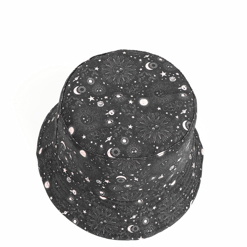 Bucket Hat Fishing Cap Cotton Print Fisherman Hat Male And Female Personality Graffiti Sun Hat