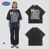 Y2g Shirts for Boys Loose Short Sleeve Male Letter Printed T-shirt