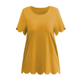 Coachella Music Festival Outfits Fashion Women's Wear round Neck Pullover Loose Short Sleeve T-shirt Casual Top