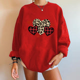 Valentine's Day T Shirt Wish Sweaters Women's Clothing Heart Printing Fleece Sweater Female