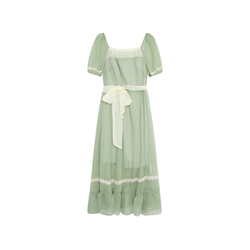 Regency Dress Green Dress Long