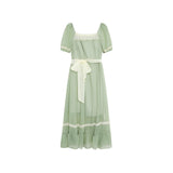 Regency Dress Green Dress Long