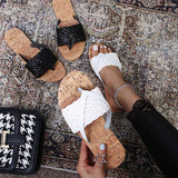 Women Open Toe Sandals Flats Summer Flip-Flops Flat Casual Large Size Beach Sandals
