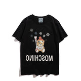 Moschino T Shirt Teddy Bear Pattern Quick-Drying Loose Short Sleeve