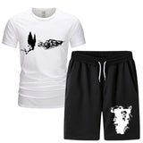 Vlone T Shirts & Shorts 2 Piece Set Men'S Summer Sports Fitness Casual Shorts Suit