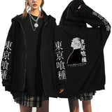 Anime Hoddies Leisure Sports Zipper Sweater Tokyo Ghoul