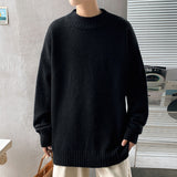 Men's Sweatshirt Fall Winter Men Sweater Solid Color plus Size Men's Clothing Men's Loose
