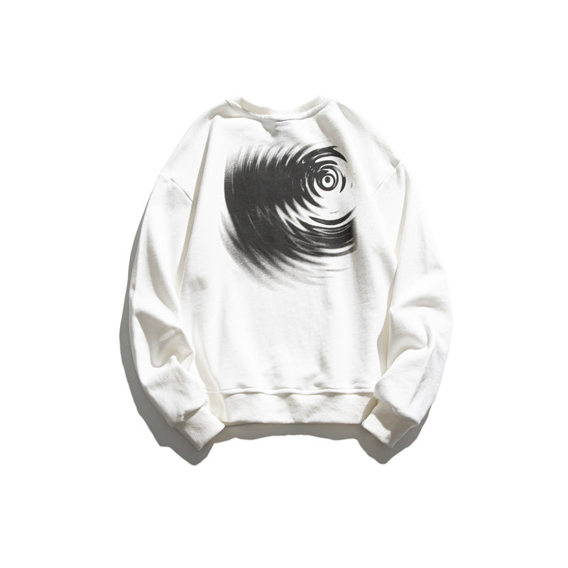 Crew Neck Sweatshirts for Men Men's Autumn Sweater Loose Solid Color Personalized Printed round Neck