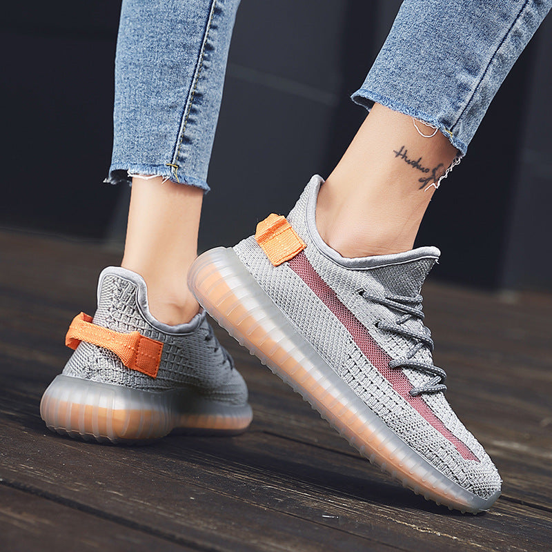 Men's Sneakers Coconut Sneakers Men's Shoes Flying Woven Jogging Sports Comfortable Soft Running Shoes Summer