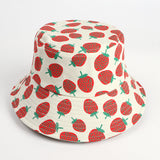 Bucket Hat Fishing Cap Cotton Print Fisherman Hat Printed Fruit Men And Women Outdoor Sun Hat