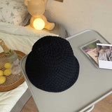 Women Bucket Hat Dome Knitted Fisherman Sun Protection Sunshade