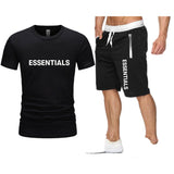 Fog Fear Of God T Shirt & Shorts 2 Piece Set Men'S Summer T-Shirt Sports Short Sleeve Casual