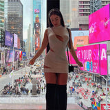 Music Festivals Rave Outfits Dress Summer Women's Fashion round Neck Sexy Dress