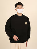 Men Sweatshirts Fleece-Lined Heavy Top Loose Couple
